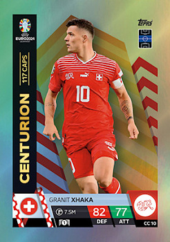 Granit Xhaka Switzerland Topps Match Attax EURO 2024 Centurion #CC10